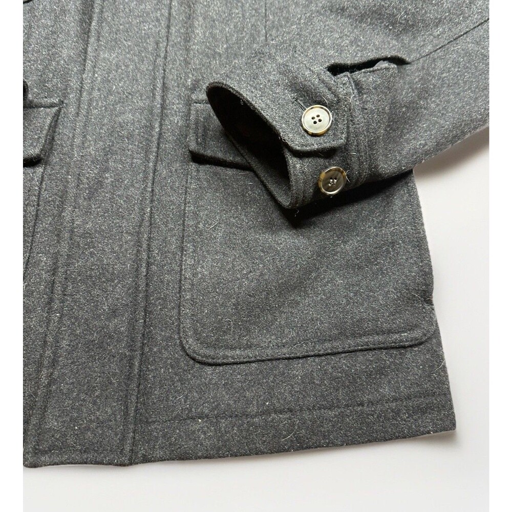 GH Bass Heritage Wool Blend Field Jacket Mens Small Gray Military Coat - Picture 2 of 5